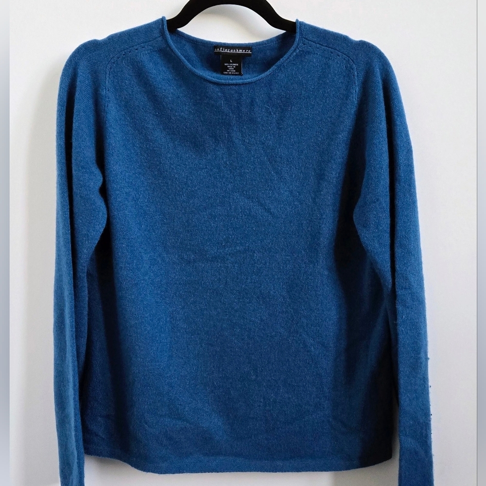 SOFIA CASHMERE Teal Long Sleeve Top